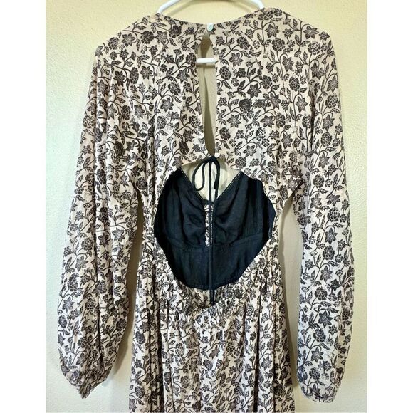 Free People Forever Timeless Soulmate Flowy Bohemian Jumpsuit W/ Back Cut Out S - Picture 8 of 16